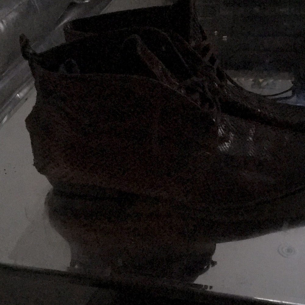Genuine snake skin booties